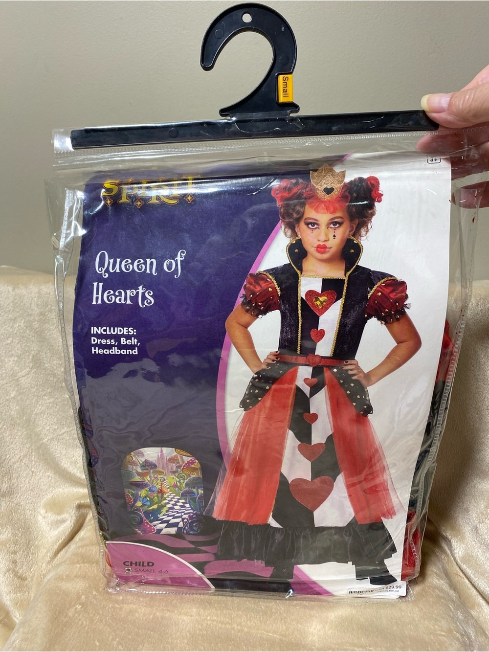 Spirit Halloween Queen of Hearts
Costume Girls Small 4-6 Alice in Wonderland